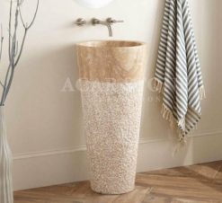 Eskitme Traverten Dikey Lavabo (2)