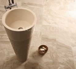 Eskitme Traverten Dikey Lavabo