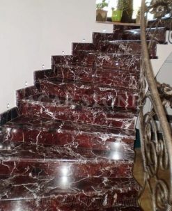 Kırmızı Mermer Basamak Merdiven