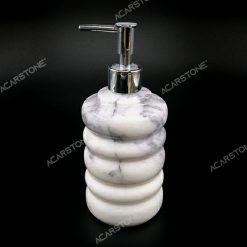 Leylak Mermer Desenli Sıvı Sabunluk 8×8.13 cm