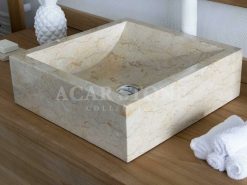 fosil-bej-kare-yay-mermer-lavabo