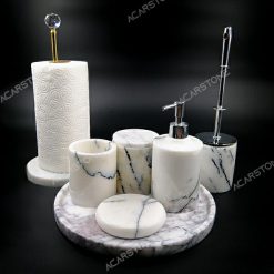 Bathroom Set Set of Seven Lilac Marble