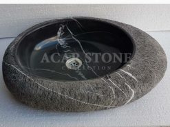 Ellipse Black Taurus Marble Washbasin