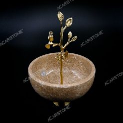 Marble Butterfly Branched Sugar Bowl 15x15.20 cm