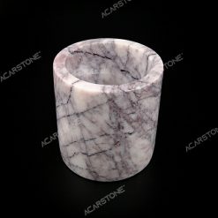 Marble Pen Holder Gray Lilac White