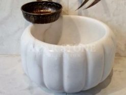 Pumpkin Sliced ​​Marble Kurna