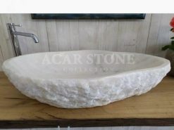 حوض غسيل أبيض مقسم للوجه من