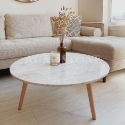 Runder Marmor-Couchtisch